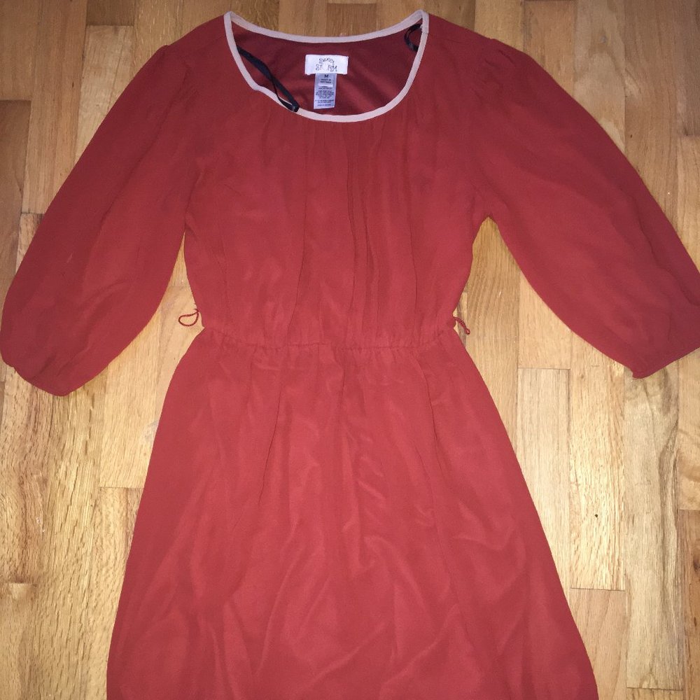 Burnt Sienna High-low Dress